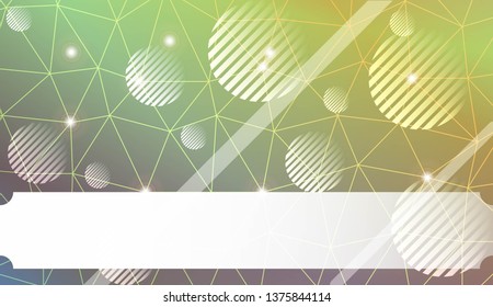 Decorative background with triangles, line, circle, space for text. Bright background for poster, banner, flyer. Vector illustration. Creative gradient color