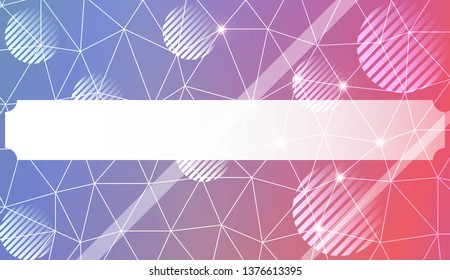 Decorative background with triangles, line, circle, space for text. Bright background for poster, banner, flyer. Vector illustration. Creative gradient color