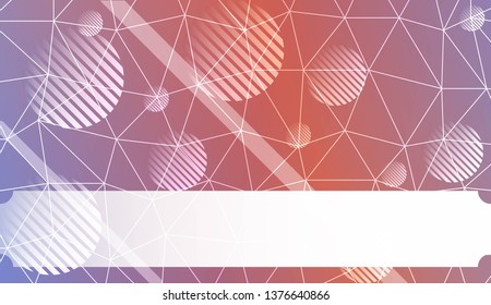 Decorative background with triangles, line, circle, space for text. Bright background for poster, banner, flyer. Vector illustration. Creative gradient color