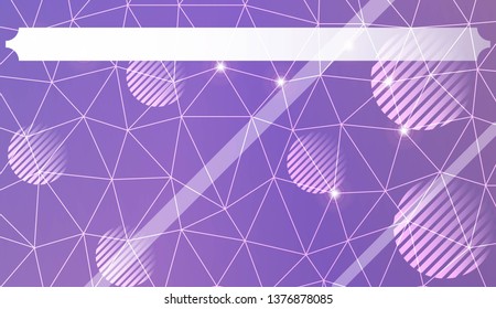 Decorative background with triangles, line, circle, space for text. Bright background for poster, banner, flyer. Vector illustration. Creative gradient color