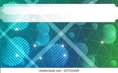 Decorative background with triangles, line, circle, space for text. Bright background for poster, banner, flyer. Vector illustration. Creative gradient color