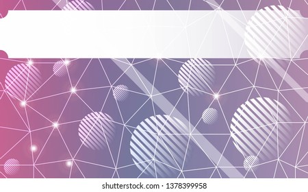 Decorative background with triangles, line, circle, space for text. Bright background for poster, banner, flyer. Vector illustration. Creative gradient color