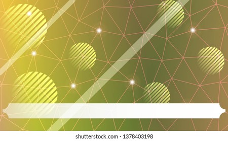 Decorative background with triangles, line, circle, space for text. Bright background for poster, banner, flyer. Vector illustration. Creative gradient color