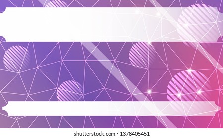 Decorative background with triangles, line, circle, space for text. Bright background for poster, banner, flyer. Vector illustration. Creative gradient color