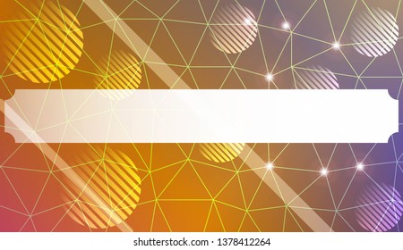 Decorative background with triangles, line, circle, space for text. Bright background for poster, banner, flyer. Vector illustration. Creative gradient color
