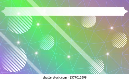 Decorative background with triangles, line, circle, space for text. Bright background for poster, banner, flyer. Vector illustration. Creative gradient color
