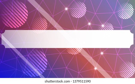 Decorative background with triangles, line, circle, space for text. Bright background for poster, banner, flyer. Vector illustration. Creative gradient color