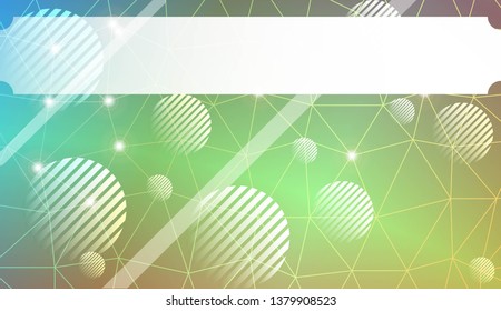 Decorative background with triangles, line, circle, space for text. Bright background for poster, banner, flyer. Vector illustration. Creative gradient color