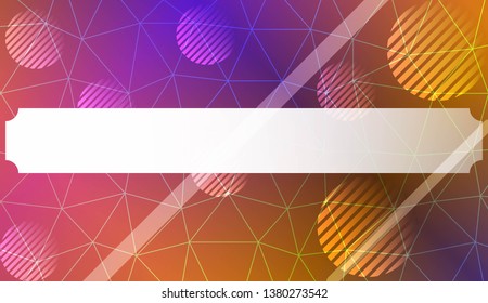 Decorative background with triangles, line, circle, space for text. Bright background for poster, banner, flyer. Vector illustration. Creative gradient color