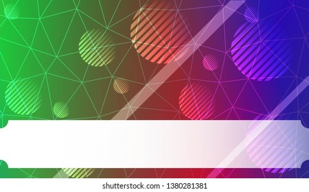 Decorative background with triangles, line, circle, space for text. Bright background for poster, banner, flyer. Vector illustration. Creative gradient color