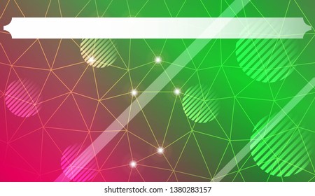 Decorative background with triangles, line, circle, space for text. Bright background for poster, banner, flyer. Vector illustration. Creative gradient color