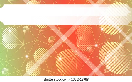 Decorative background with triangles, line, circle, space for text. Bright background for poster, banner, flyer. Vector illustration. Creative gradient color