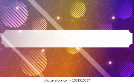 Decorative background with triangles, line, circle, space for text. Bright background for poster, banner, flyer. Vector illustration. Creative gradient color