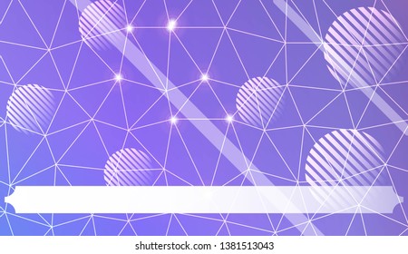Decorative background with triangles, line, circle, space for text. Bright background for poster, banner, flyer. Vector illustration. Creative gradient color