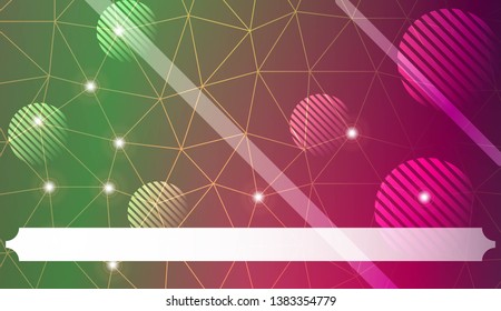 Decorative background with triangles, line, circle, space for text. Bright background for poster, banner, flyer. Vector illustration. Creative gradient color
