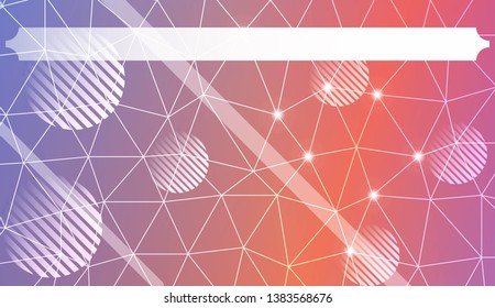 Decorative background with triangles, line, circle, space for text. Bright background for poster, banner, flyer. Vector illustration. Creative gradient color