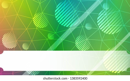 Decorative background with triangles, line, circle, space for text. Bright background for poster, banner, flyer. Vector illustration. Creative gradient color