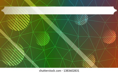 Decorative background with triangles, line, circle, space for text. Bright background for poster, banner, flyer. Vector illustration. Creative gradient color