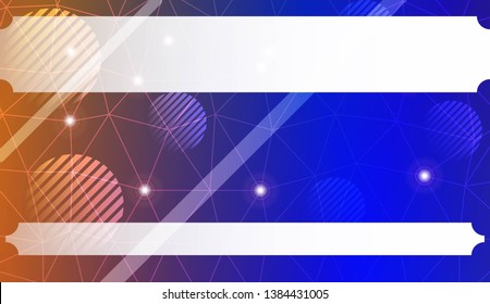 Decorative background with triangles, line, circle, space for text. Bright background for poster, banner, flyer. Vector illustration. Creative gradient color