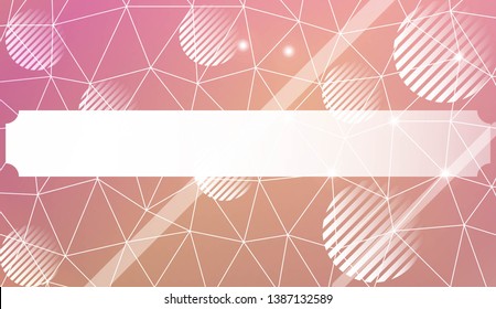 Decorative background with triangles, line, circle, space for text. Bright background for poster, banner, flyer. Vector illustration. Creative gradient color