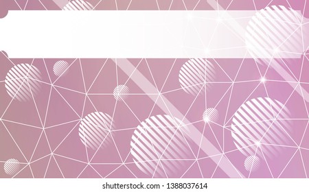 Decorative background with triangles, line, circle, space for text. Bright background for poster, banner, flyer. Vector illustration. Creative gradient color