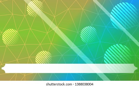 Decorative background with triangles, line, circle, space for text. Bright background for poster, banner, flyer. Vector illustration. Creative gradient color