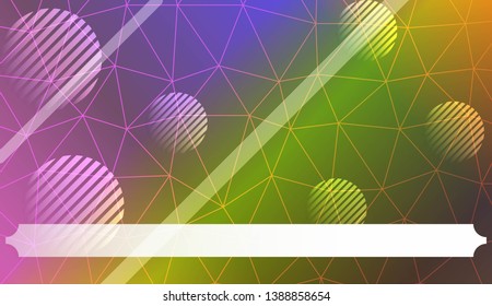 Decorative background with triangles, line, circle, space for text. Bright background for poster, banner, flyer. Vector illustration. Creative gradient color