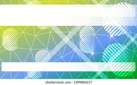 Decorative background with triangles, line, circle, space for text. Bright background for poster, banner, flyer. Vector illustration. Creative gradient color