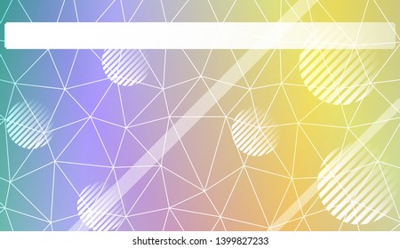 Decorative background with triangles, line, circle, space for text. Bright background for poster, banner, flyer. Vector illustration. Creative gradient color