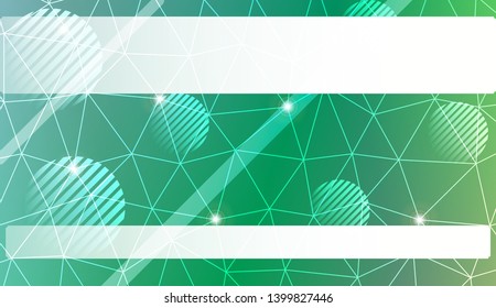 Decorative background with triangles, line, circle, space for text. Bright background for poster, banner, flyer. Vector illustration. Creative gradient color