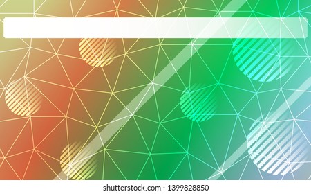 Decorative background with triangles, line, circle, space for text. Bright background for poster, banner, flyer. Vector illustration. Creative gradient color