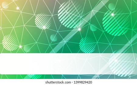 Decorative background with triangles, line, circle, space for text. Bright background for poster, banner, flyer. Vector illustration. Creative gradient color