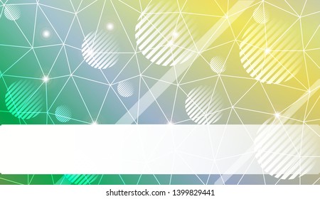 Decorative background with triangles, line, circle, space for text. Bright background for poster, banner, flyer. Vector illustration. Creative gradient color