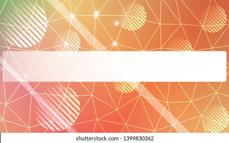 Decorative background with triangles, line, circle, space for text. Bright background for poster, banner, flyer. Vector illustration. Creative gradient color