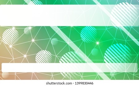 Decorative background with triangles, line, circle, space for text. Bright background for poster, banner, flyer. Vector illustration. Creative gradient color