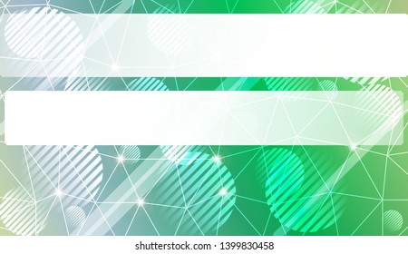 Decorative background with triangles, line, circle, space for text. Bright background for poster, banner, flyer. Vector illustration. Creative gradient color