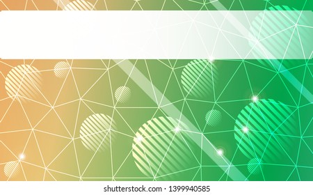 Decorative background with triangles, line, circle, space for text. Bright background for poster, banner, flyer. Vector illustration. Creative gradient color