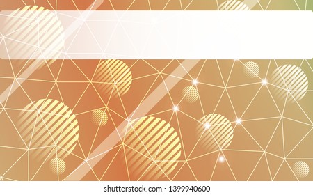 Decorative background with triangles, line, circle, space for text. Bright background for poster, banner, flyer. Vector illustration. Creative gradient color
