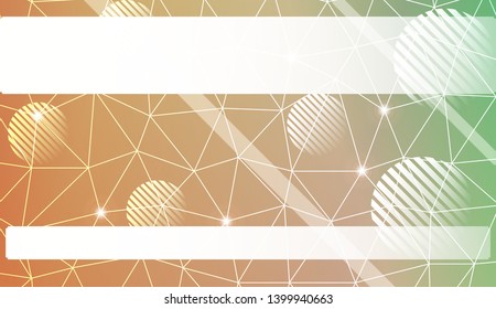 Decorative background with triangles, line, circle, space for text. Bright background for poster, banner, flyer. Vector illustration. Creative gradient color