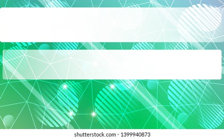 Decorative background with triangles, line, circle, space for text. Bright background for poster, banner, flyer. Vector illustration. Creative gradient color