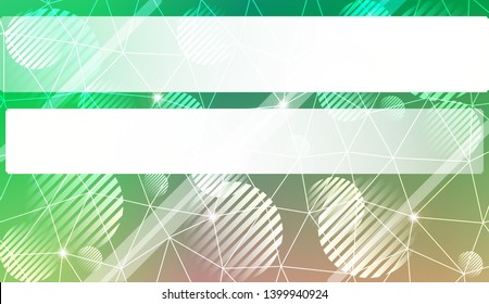 Decorative background with triangles, line, circle, space for text. Bright background for poster, banner, flyer. Vector illustration. Creative gradient color