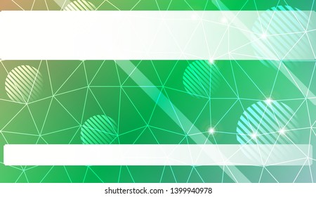 Decorative background with triangles, line, circle, space for text. Bright background for poster, banner, flyer. Vector illustration. Creative gradient color