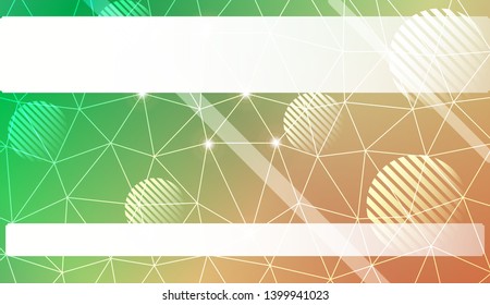 Decorative background with triangles, line, circle, space for text. Bright background for poster, banner, flyer. Vector illustration. Creative gradient color
