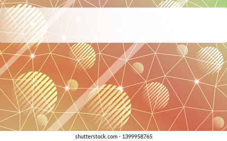 Decorative background with triangles, line, circle, space for text. Bright background for poster, banner, flyer. Vector illustration. Creative gradient color