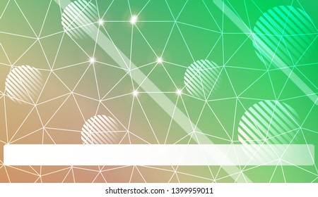 Decorative background with triangles, line, circle, space for text. Bright background for poster, banner, flyer. Vector illustration. Creative gradient color