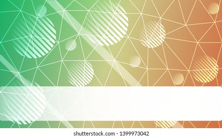 Decorative background with triangles, line, circle, space for text. Bright background for poster, banner, flyer. Vector illustration. Creative gradient color
