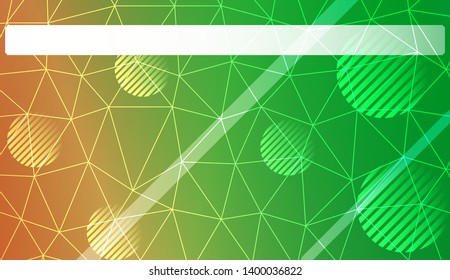 Decorative background with triangles, line, circle, space for text. Bright background for poster, banner, flyer. Vector illustration. Creative gradient color