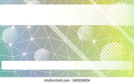 Decorative background with triangles, line, circle, space for text. Bright background for poster, banner, flyer. Vector illustration. Creative gradient color