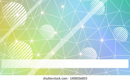 Decorative background with triangles, line, circle, space for text. Bright background for poster, banner, flyer. Vector illustration. Creative gradient color