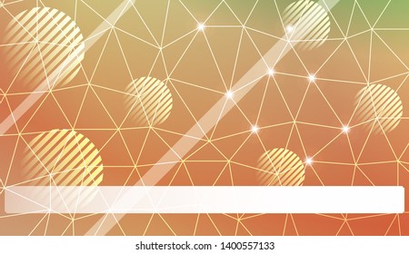 Decorative background with triangles, line, circle, space for text. Bright background for poster, banner, flyer. Vector illustration. Creative gradient color